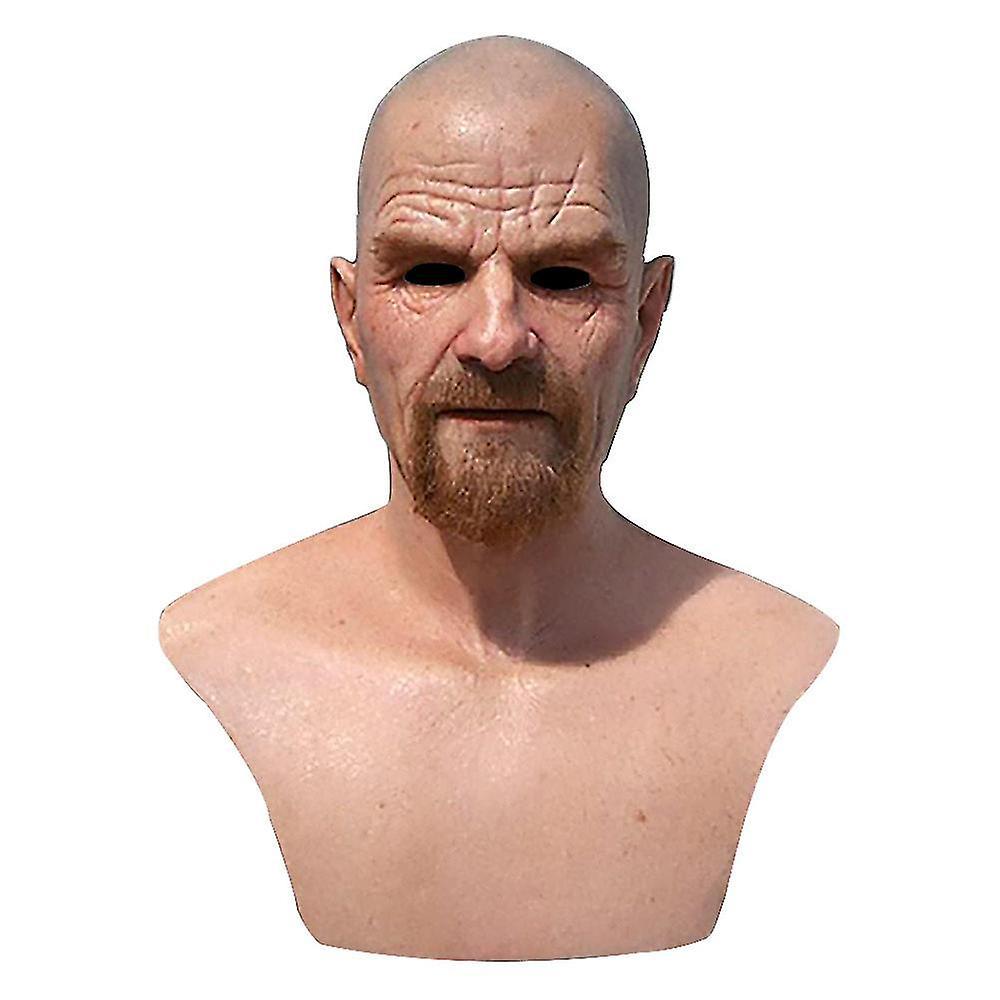 Csccv Latex Man Face Cover Male Disguise Cosplay Halloween Party Prop D