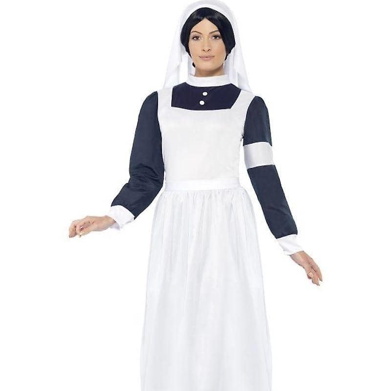 Smiffys Great war nurse costume adult white blue 43430m white/blue Large