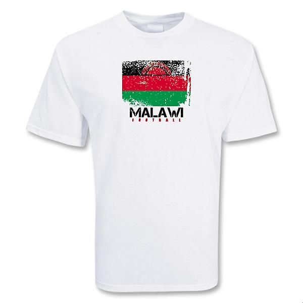 Gildan Malawi Football T-shirt White Womens XXL (Size 18 - 40 inch Chest)