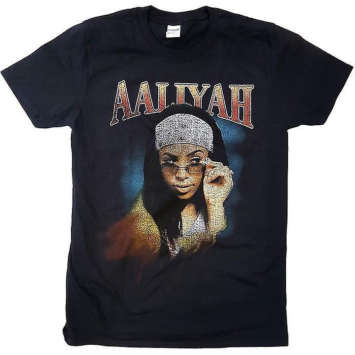 Aaliyah Unisex Adult Trippy T-Shirt Black M