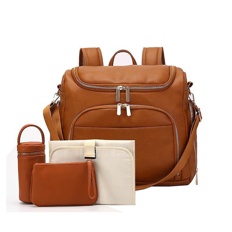 The Brands Market Four pieces mummy backpack Brown