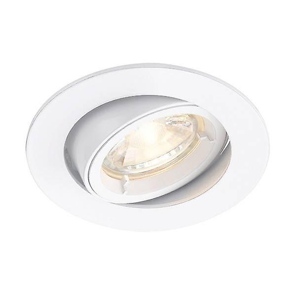 Saxby Lighting Cast Recessed Tilt Downlight Matt White, GU10