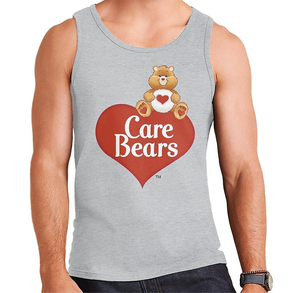 Care Bears Logo Tenderheart Bear Men's Vest Heather Grey Small