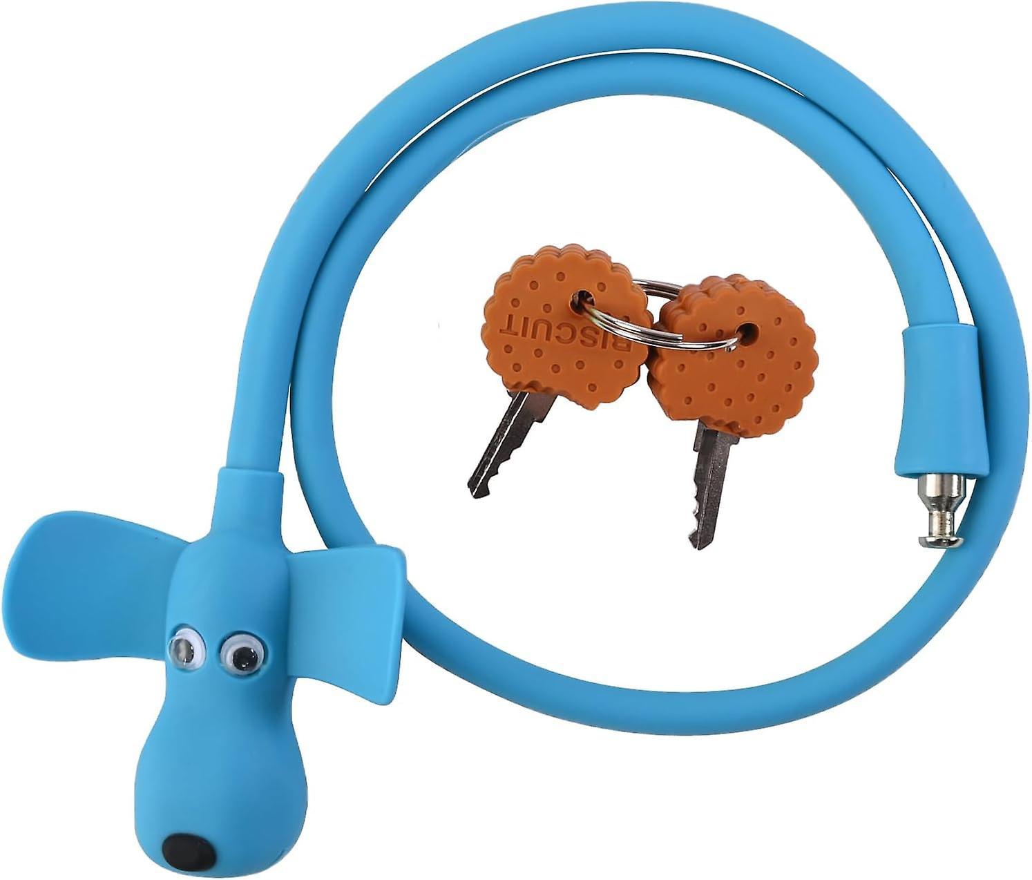 Bnetiza Cable Lock Bike Cable Lock With Keys,Silicone Covered Bike Lock Kids Cable Lock Cartoon Lock,Lock For Bike,Door,Skateboard,Helmet and More ...