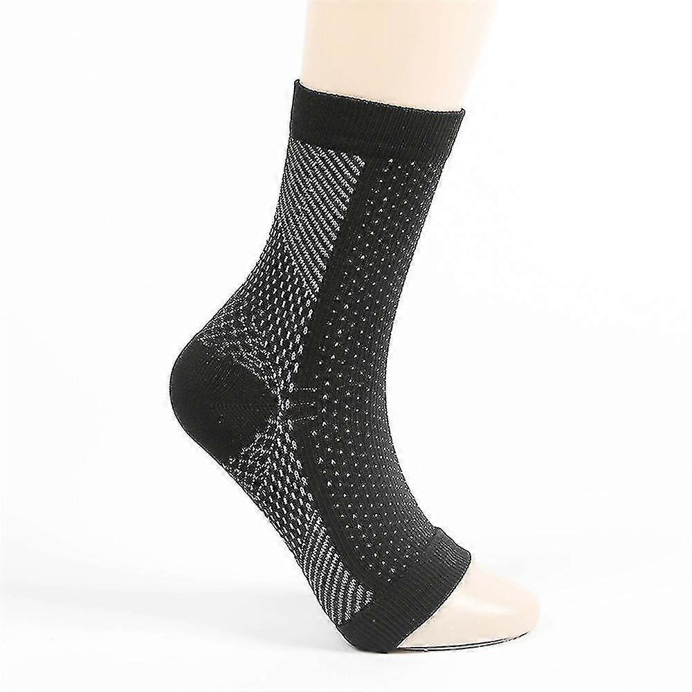 Mike Soothe Socks Neuropathy Ankle Arch Pain Relief Socks For Women Mens S M Black