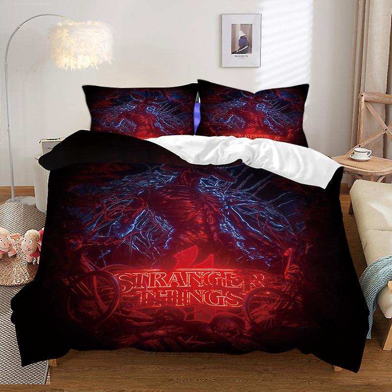 Lzyx Two-three Piece Set Stranger Things 4 Series Duvet Cover Birthday Christmas Gift A11 210x210