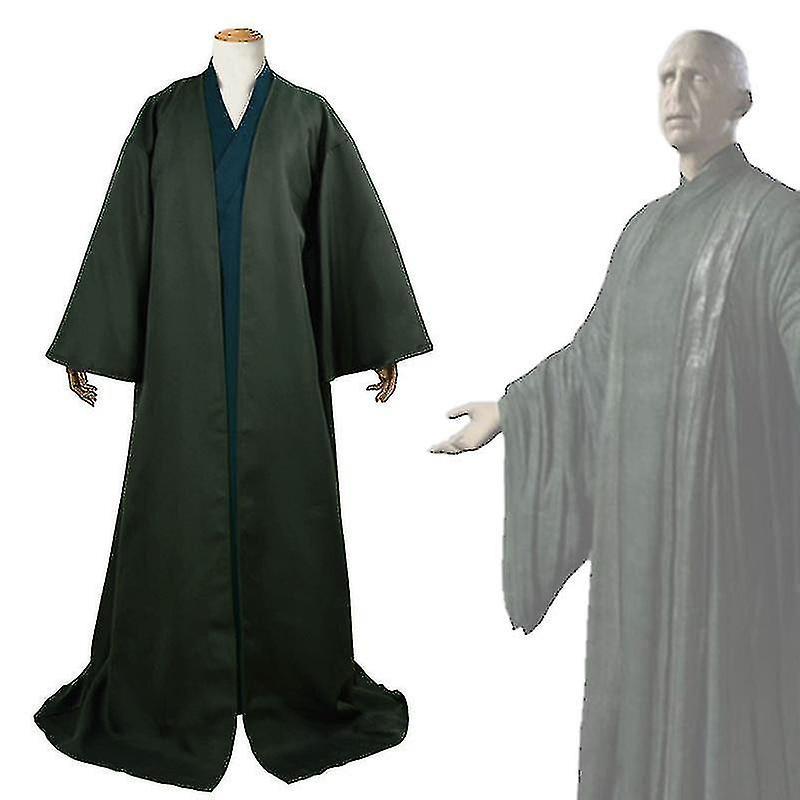 Cryin Voldemort Robe Cosplay Costume Set Adult Halloween Costume Hoodie Cape_s M