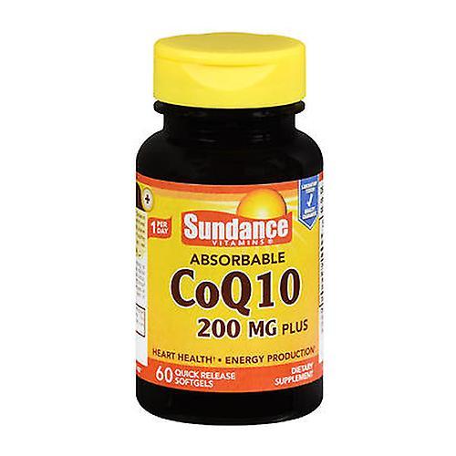 Sundance Absorbable CoQ10 Plus Quick Release Softgels, 200 mg, 60 Tabs (Pack of 1)