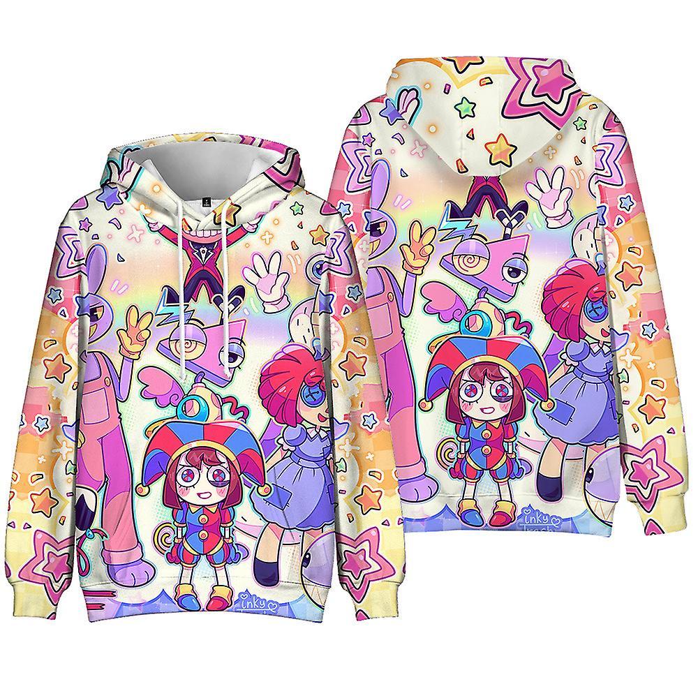 Shakub Christmas Gifts The Amazing Digital Circus Hooded Hoodie Sweatshirt Pullover Tops 7-16 Years Kids Teens L 9-10 Years