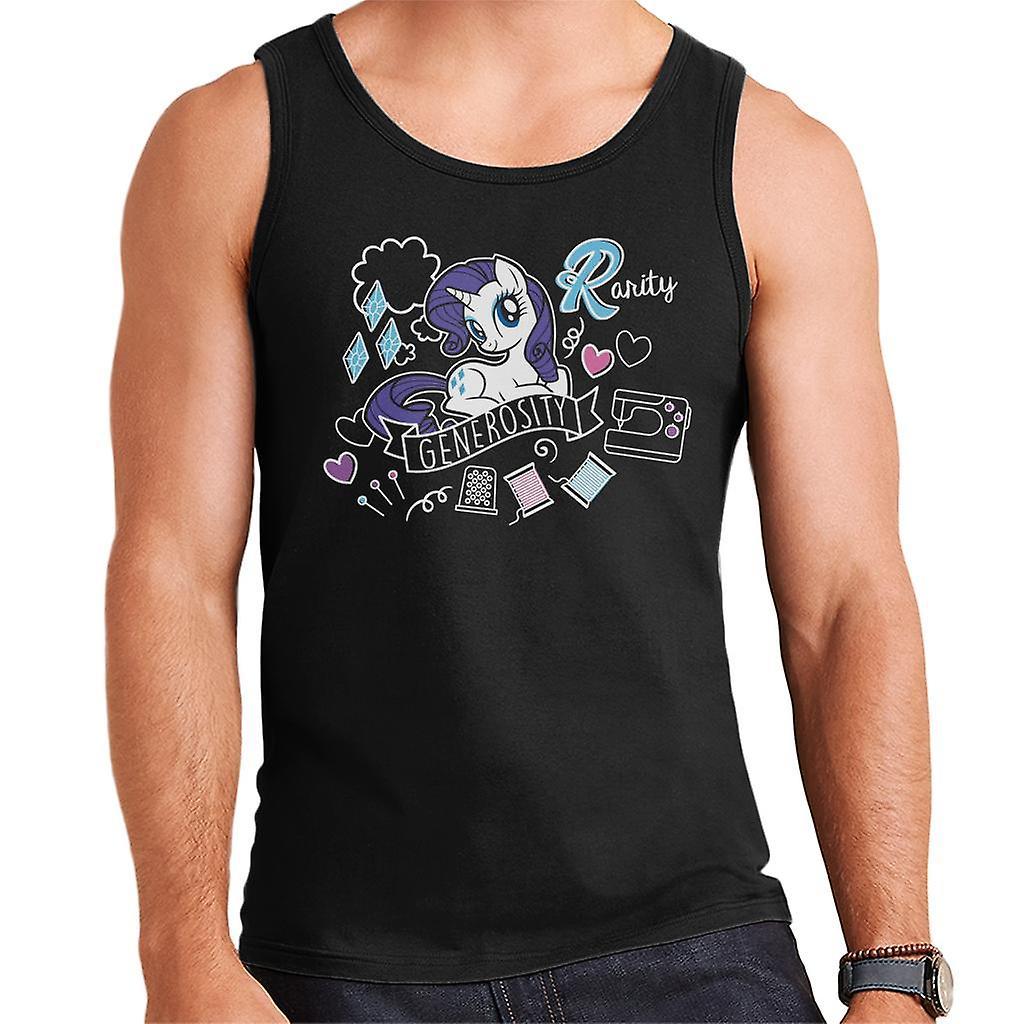 My Little Pony Rarity Full Of Generosity Men's Vest Black Large