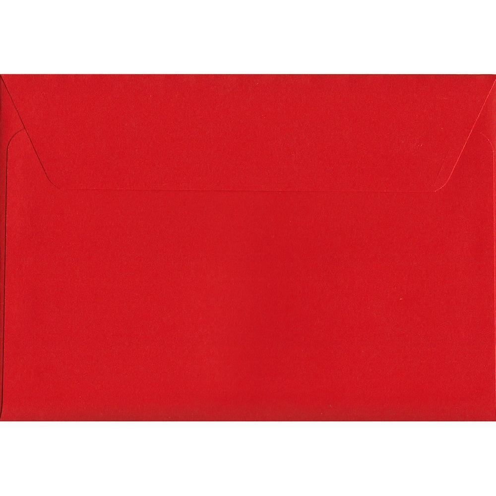 ColorSono Pillar Box Red Peel/Seal C6/A6 Coloured Red Envelopes. 120gsm Luxury FSC Certified Paper. 114mm x 162mm. Wallet Style Envelope. 25