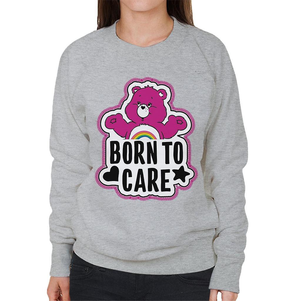 Care Bears Cheer Bear Born To Care Women's Sweatshirt Heather Grey Large