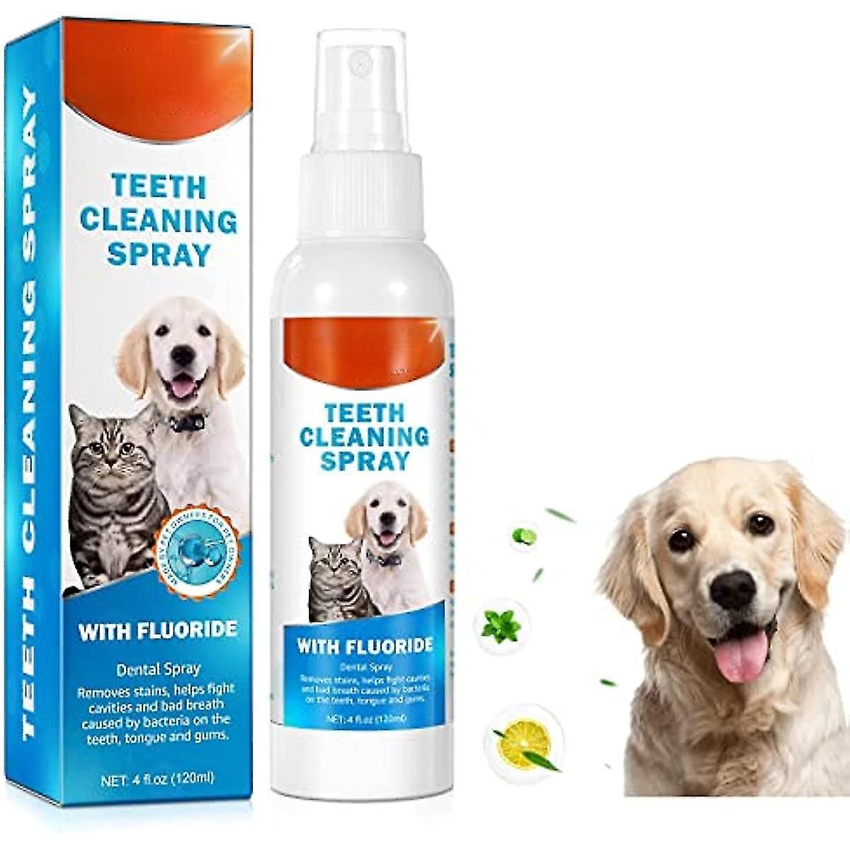 Tianzun Pets Dog Teeth Cleaning Whitening Spray, Dog Teeth Cleaning Spray, Dog Cat Breath Freshener Dental Care Spray