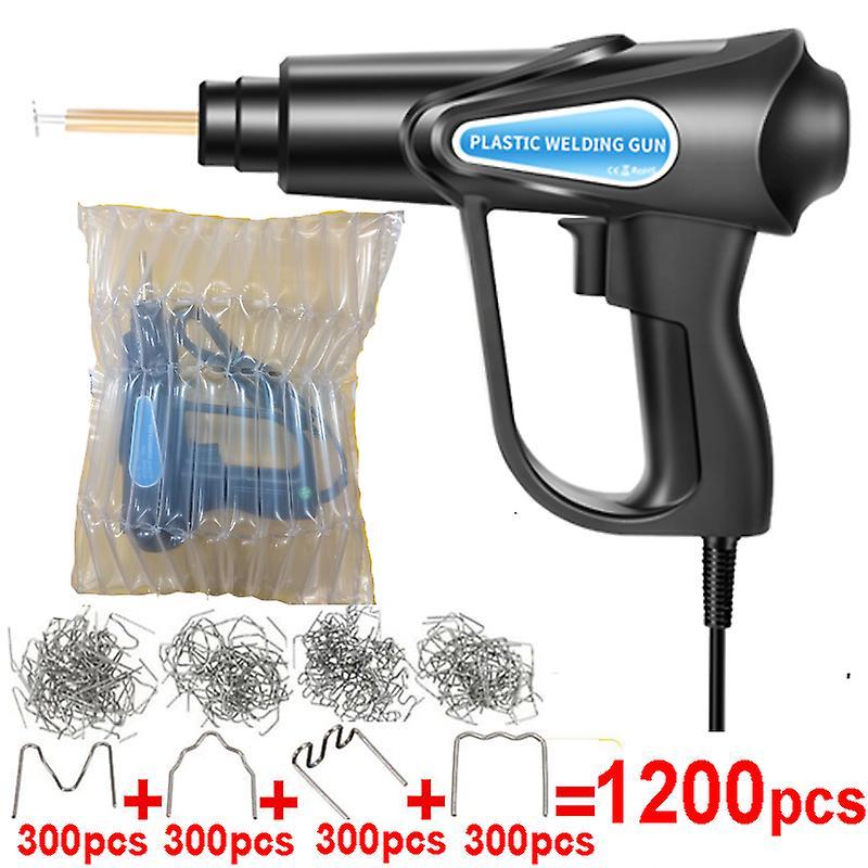 Muggys 2023 Hot Plastic Welder Heat Gun Hot Stapler Plastic Welding Machine Bumper Soldering Iron Staples Bumper Repair Car Tools Kit 1200 Pcs No B...