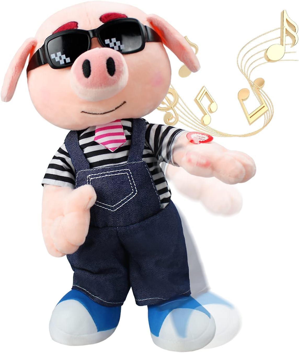 Heyone Pig Stuffed Animal, Waving Singing Dancing Pig Plush Interactive Toys, Fun Animation Baby Stuffed Animals Electronic Pet Pig Toys Kids Gifts