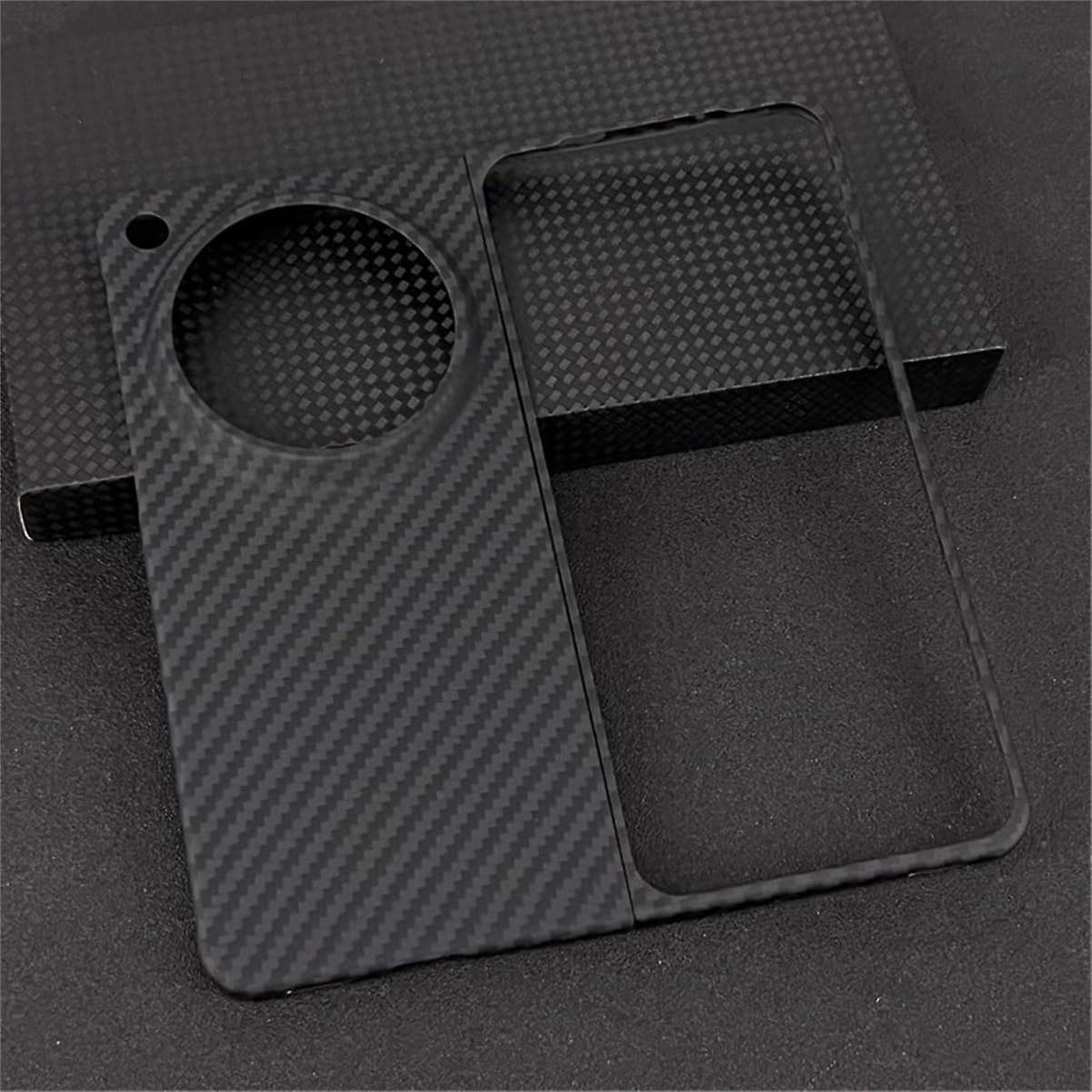 Frusde For One Plus Open Aramid Fiber Case, Ultra Light Slim Genuine Real Hard Carbon Fiber Protective Case For Oneplus Open 2023 Black