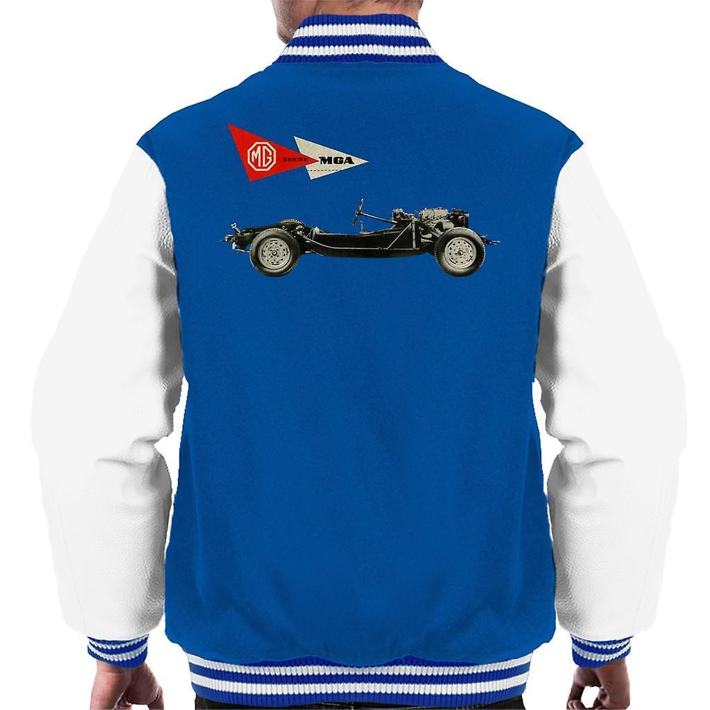 MG MGA Series British Motor Heritage Men's Varsity Jacket Royal/White Small