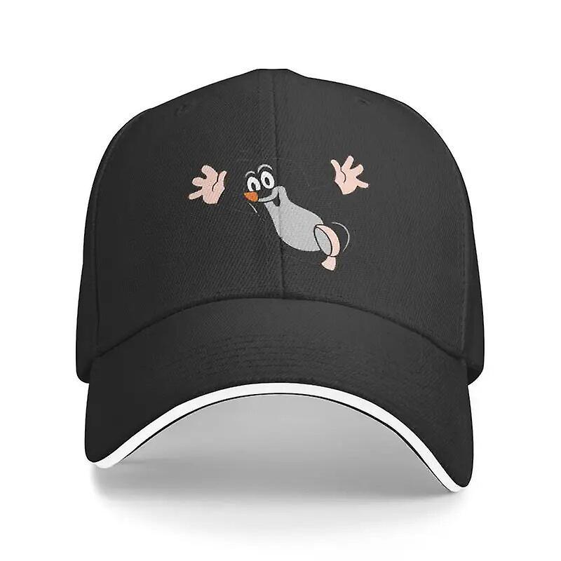 Cciyu Classic Unisex Mole Happy Baseball Cap Adult Cartoon Krtek Little Maulwurf Adjustable Dad Hat Women Men Hip Hop black