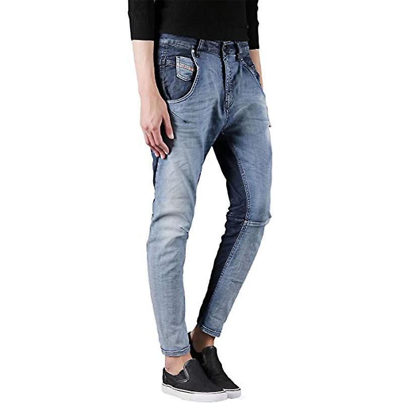 Diesel Fayza-ne 0667a Womens Denim Jogg Jeans Tapered Leg St black/gold/blue W25 L24