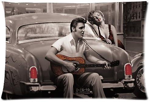 Kerota Marilyn Monroe Elvis Presley James Dean Personalized Custom Zippered Decorative Pillow Cases (40cmx60cm) AB-6963 40x60cm