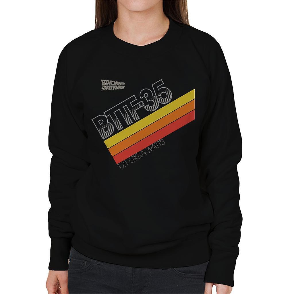 Back to the Future 35th Anniversary 121 Gigawatts Women's Sweatshirt Black XX-Large