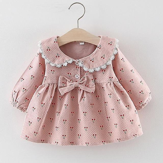 Slowmoose Baby Autumn Princess Clothes, Cute Long Sleeve T-shirt Tops, Cartoon Giraffe AH3041pink 24M