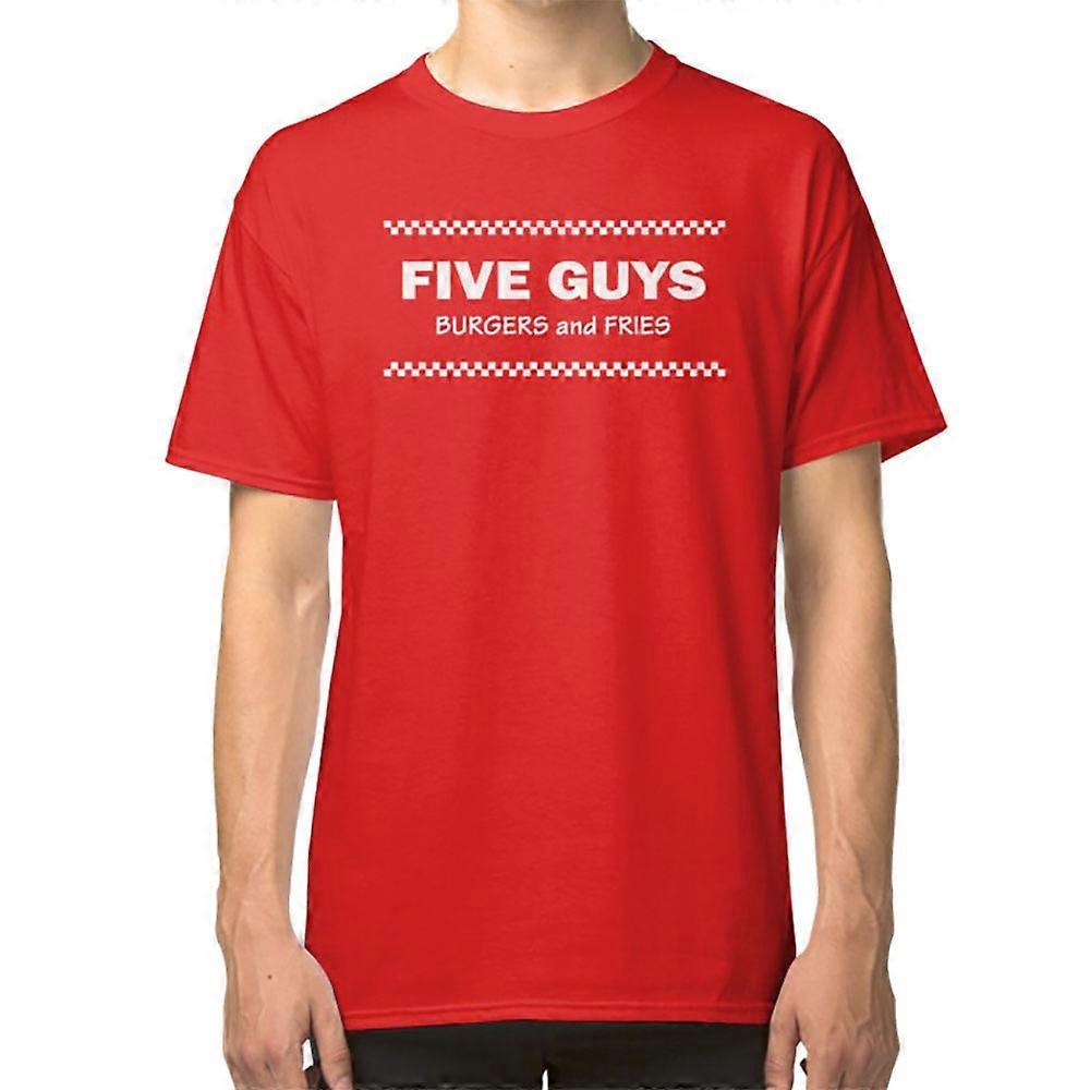 RockShark Five Guys Burgers and Fries T-shirt red XXXL