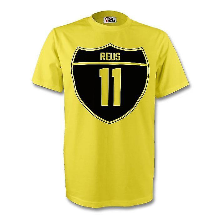 Gildan Marco Reus Borussia Dortmund Crest Tee (yellow) XXL (50-52 inch)