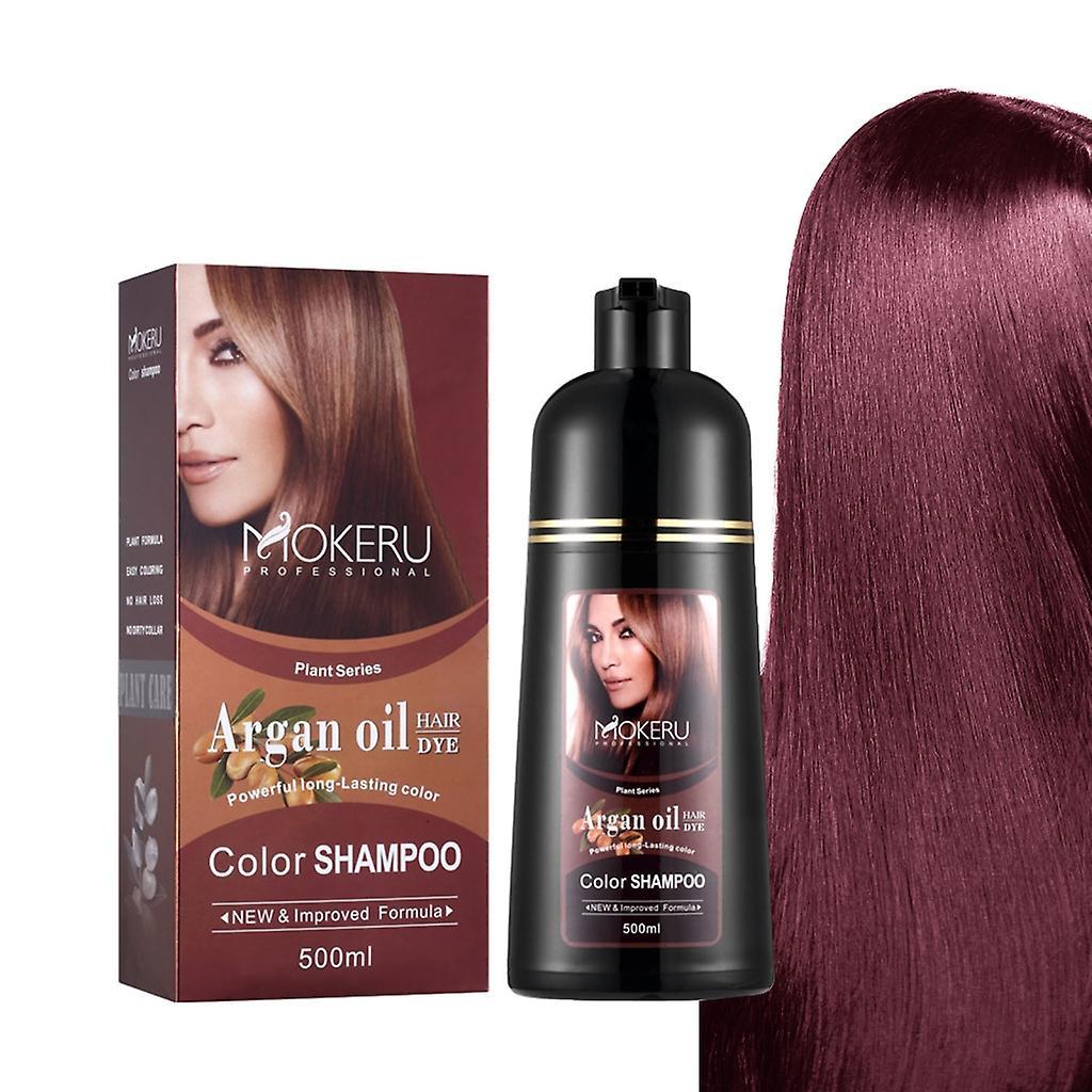 unbrand Instant Hair Color Shampoo for Gray Hair Coverage Hair Dye Shampoo in Minutes Burgundy