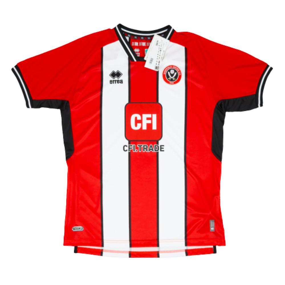 Adidas 2023-2024 Sheffield United Home Shirt Red Large Adults