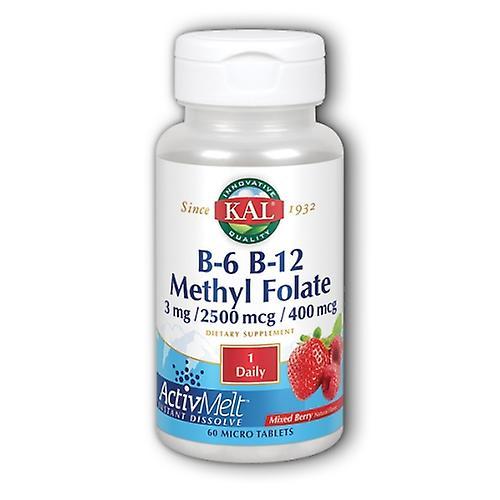 Kal B6 B12 Methyl Folate, 60 Count (Pack of 1)