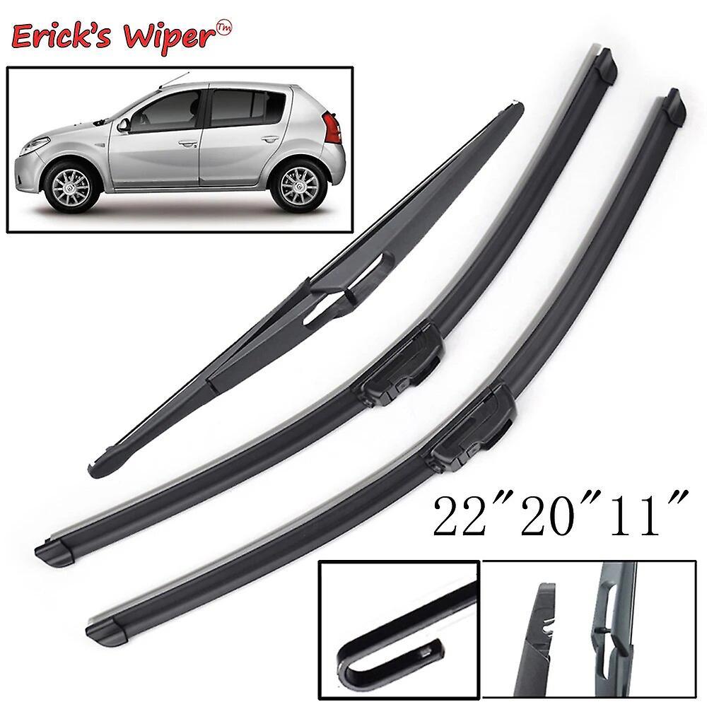 Bicaco Wiper Front & Rear Wiper Blades Set Kit For Dacia Renault Sandero Mk2 2012 - 2014 Windshield Windscreen Window 22"20"11" CHINA