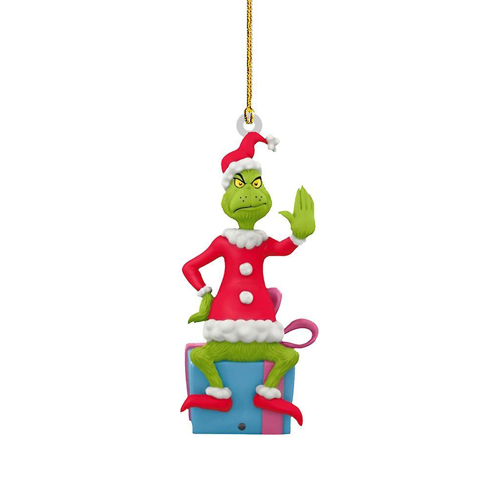 Manchalk Christmas The Grinch Ornaments Xmas Tree Hanging Decor Creative Grinch Figures Pendants Gift G