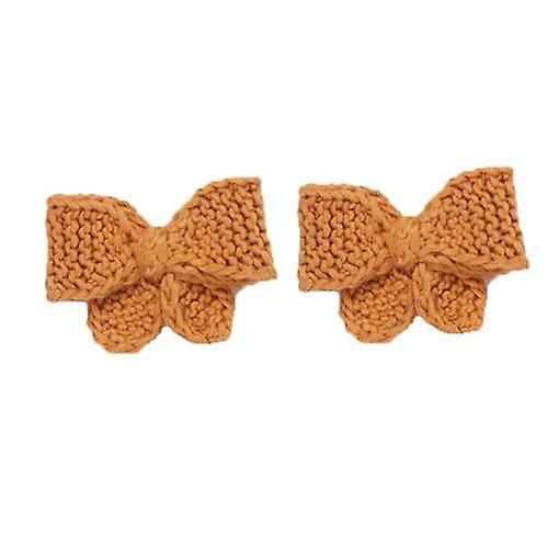 Slowmoose Girls Bow Tie Hair Clips- Beautiful Hand Made Kids Accessories Free Size / Cotton