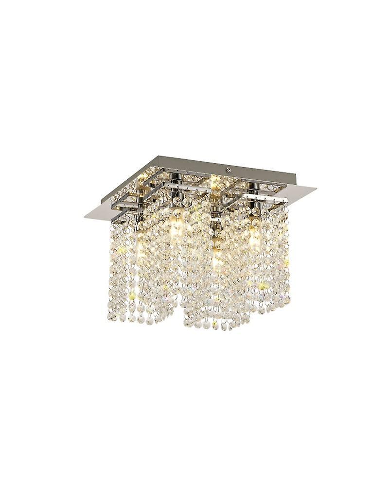 Volani Connie Ceiling Light, 4 X G9, Ip44, Polished Chrome/crystal