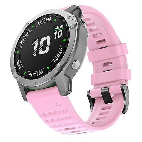 Watch Parts For Garmin Fenix 6 22mm Silicone Smart Watch Watch Band Pink