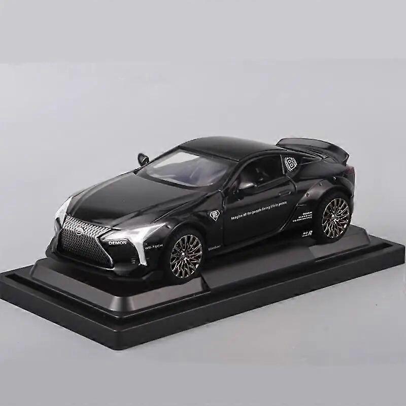 Redkid 1:32 LC500 Alloy Sports Car Model Diecast Metal Toy Racing Vehicle Car Model Simulation Sound and Light Collection Children Gift Black