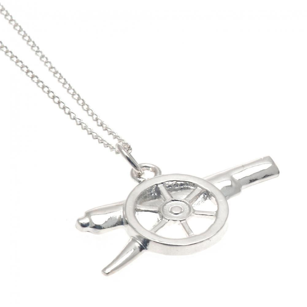 Arsenal Fc Sterling Silver Pendant & Chain 07558