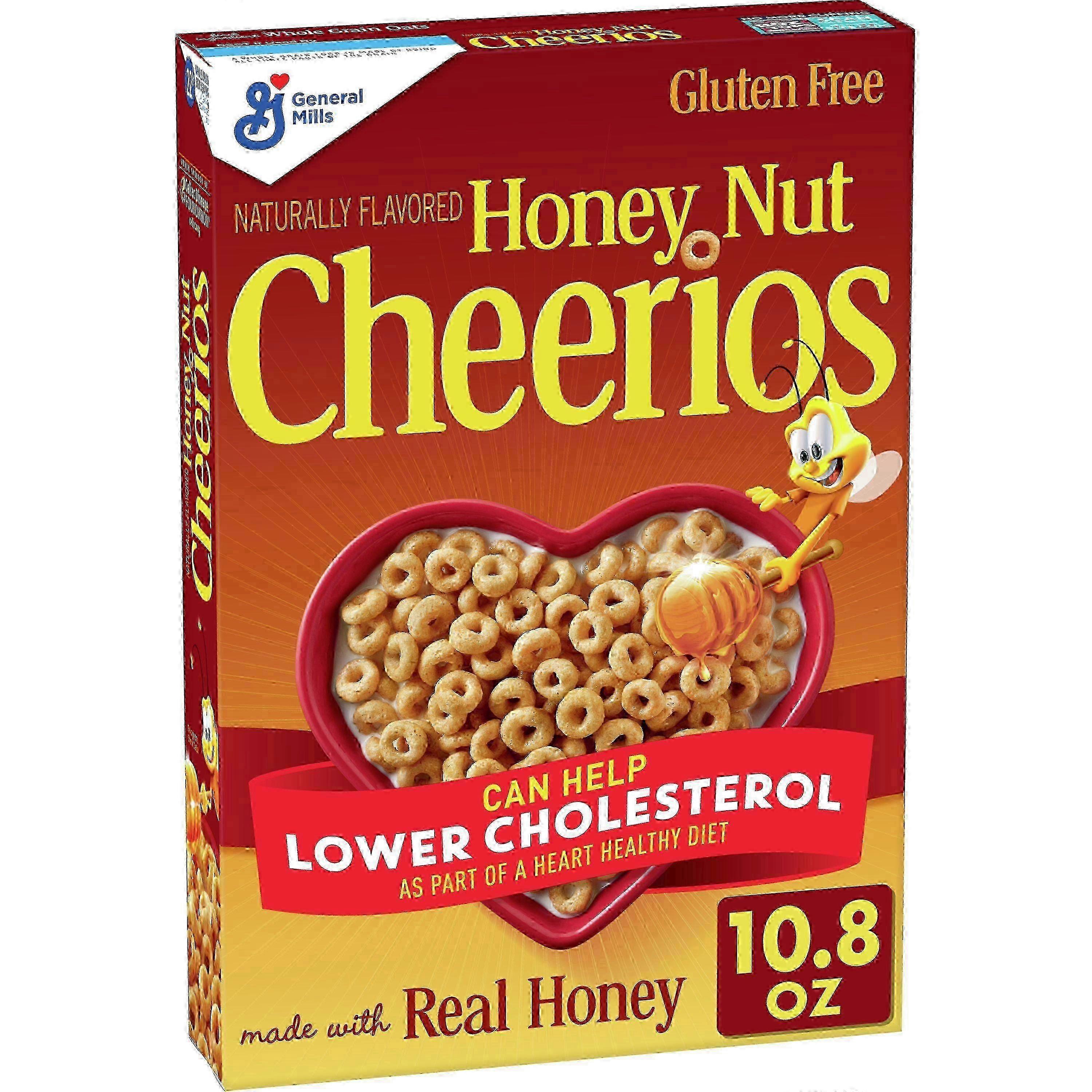 Honey nut cheerios breakfast cereal, gluten-free, 1 ea