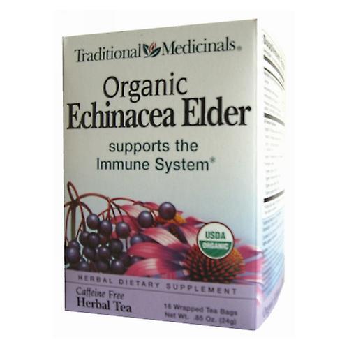 Traditional Medicinals Teas Traditional Medicinals Organic Echinacea Plus Elderberry Tea, Elder 16 Bags (Pack of 1)