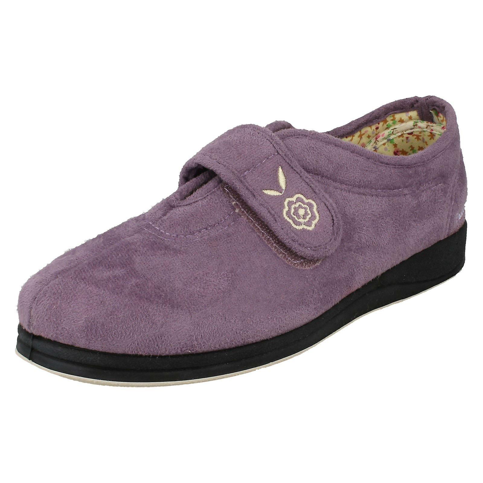 Ladies Padders Memory Foam Wide Fitting Slippers Camilla Lavender (Purple) UK 5