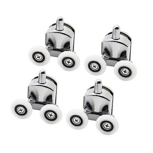 Slowmoose Shower Door Rollers - Zinc Alloy Double Wheel, Sliding Bearing Runners 23mm / 4pcs down