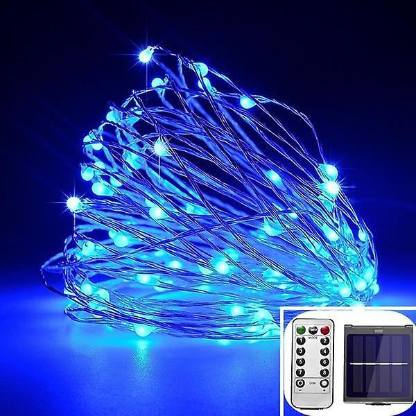 Slowmoose Led Outdoor Solar String Lights Y-bule control 21m 200leds