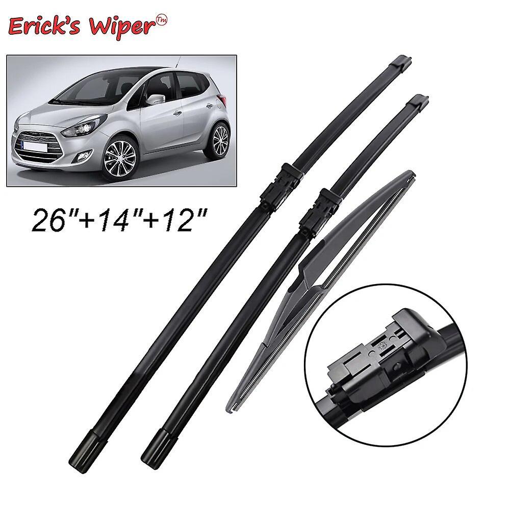 Bicaco Wiper Front & Rear Wiper Blades Set For Hyundai Ix20 2010 - 2020 Windshield Windscreen Window Rain Brushes 26"+14"+12"