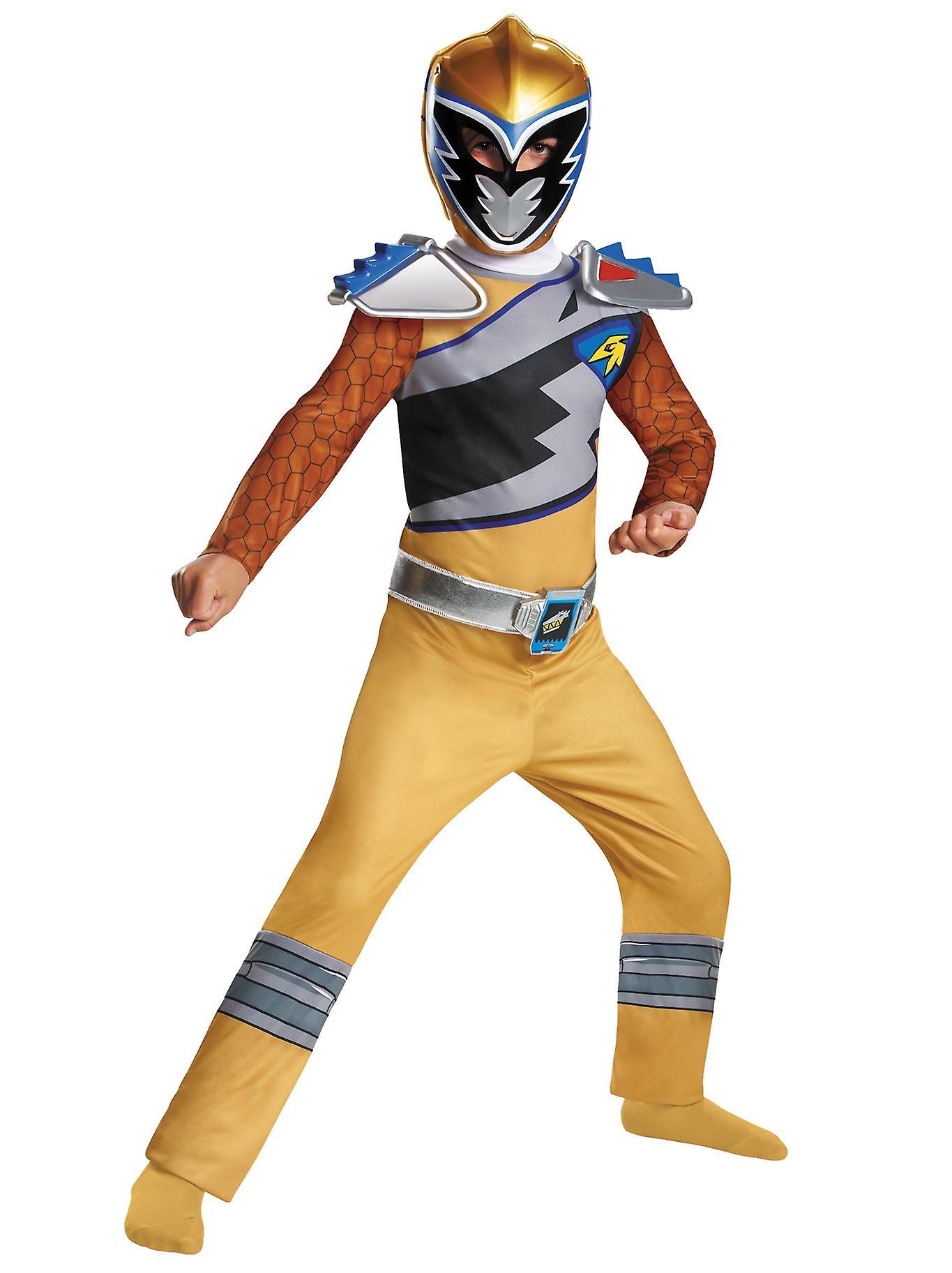 Disguise Gold Ranger Saban's Power Rangers Dino Charge Superhero Child Boys Costume Small (4-6)