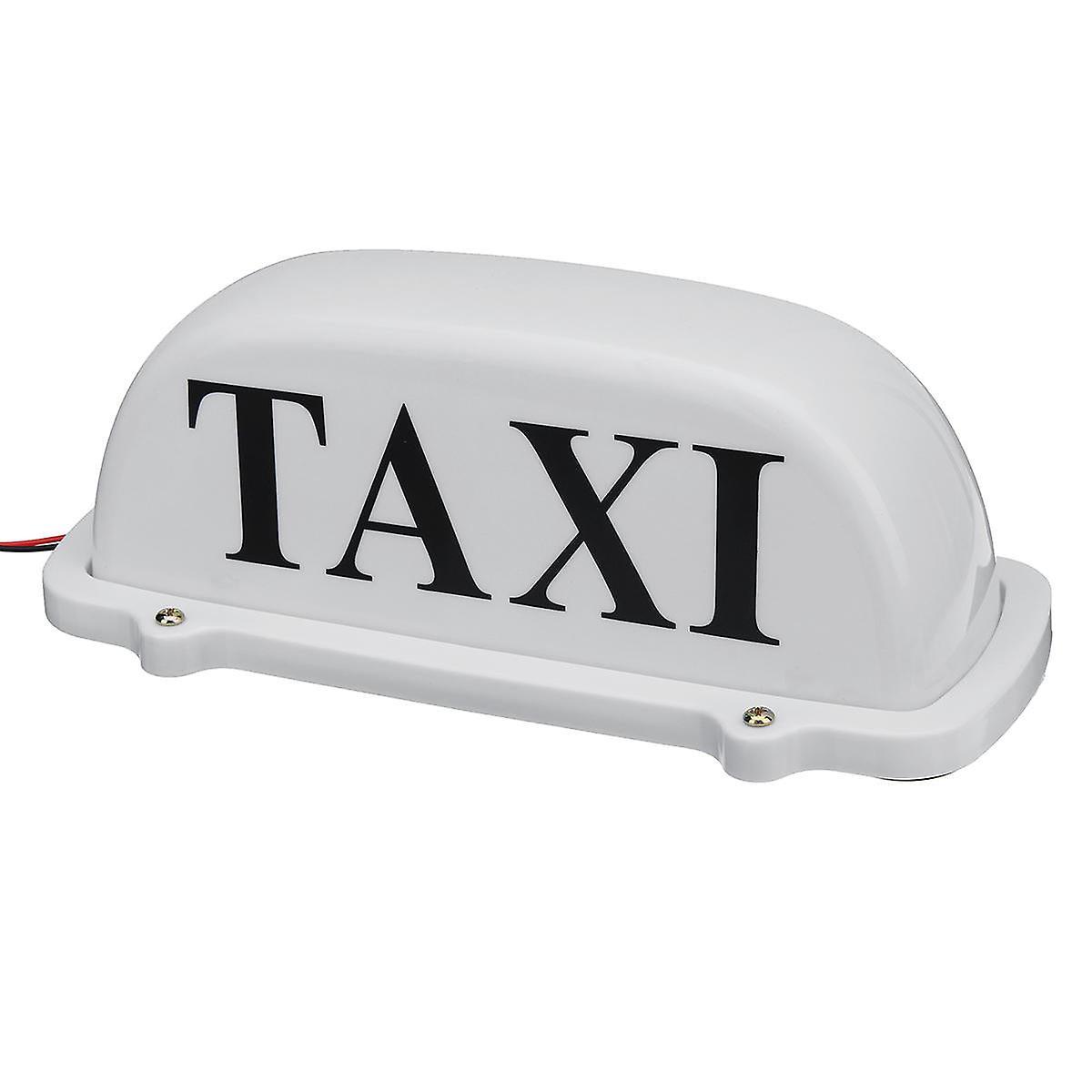 Ebox Yellow Led Taxi Roof Top Sign Light With Magnetic Base And White Box For Cab Taximeter