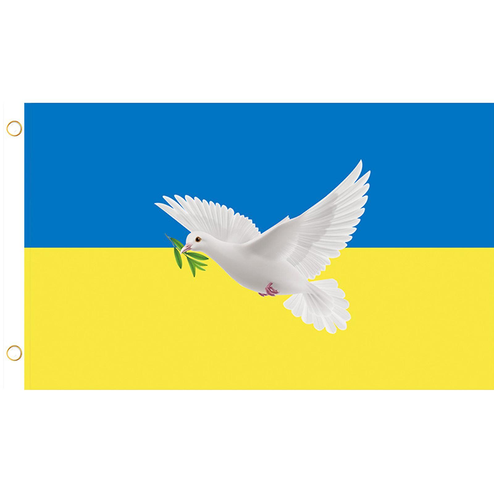 Fongwan Peace Flag 150x90cm, Polyester Peace Dove Flags World Peace Sign Symbol Flag Garden Decoration Flag With 2 Brass Eyelets For Indoor/ Outdoor B