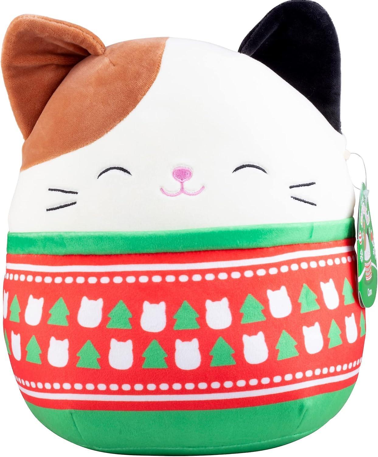 Heytea 10" Cam The Cat with Christmas Sweater - Official Kellytoy Christmas Plush - Collectible Soft & Squishy Holiday Kitty Stuffed Animal