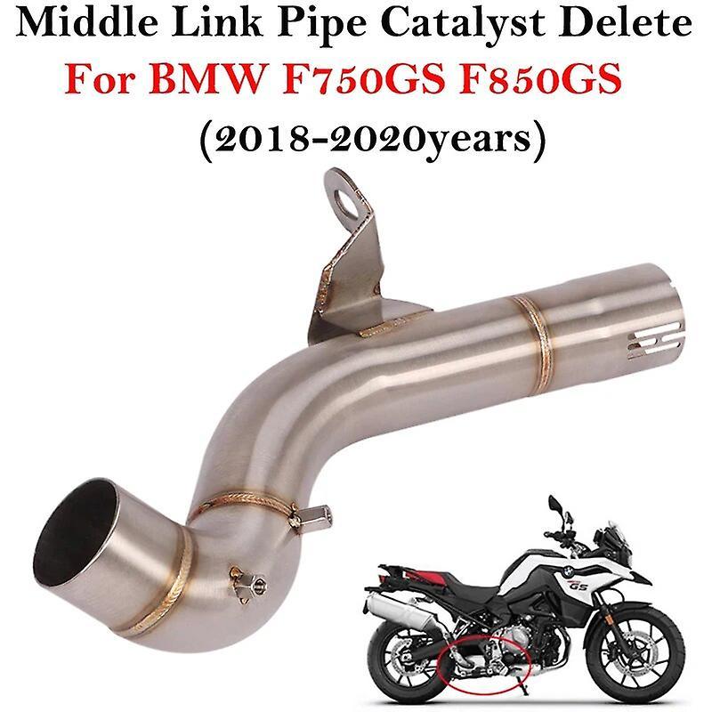 Jimonzi For BMW F750GS F850GS F750 GS 2018 2019 2020 Motorcycle Modified Escape Muffler Enhance Exhaust Middle Link Pipe Catalyst Delete Stainless ...