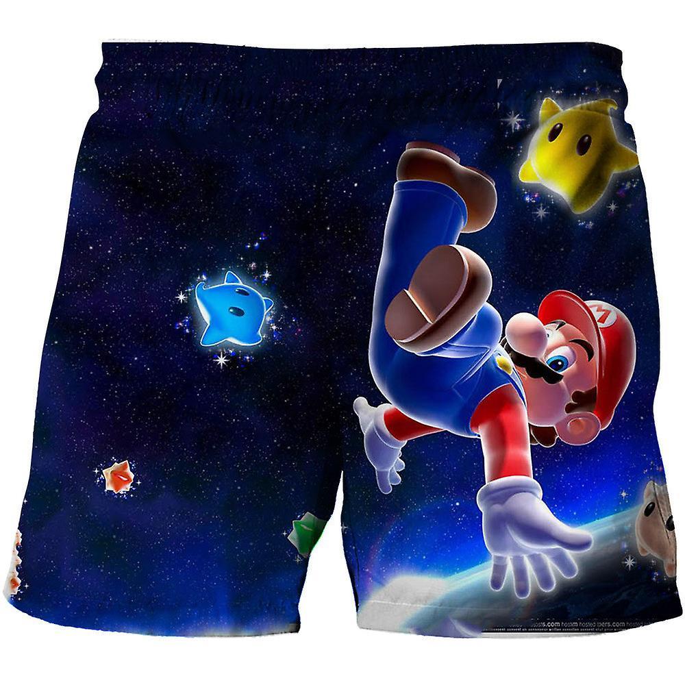 Mylight Kids Boys 3D Super Mario Bros Swim Shorts Swimming Trunks Summer Beach Swimwear Super Mario A 9-10Years